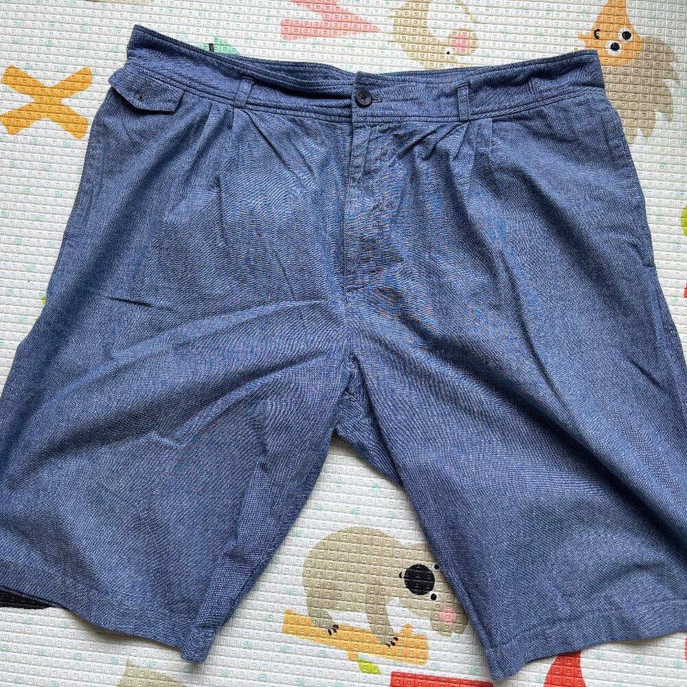 Louis Vuitton Blue Cotton Chambray Shorts 39-40